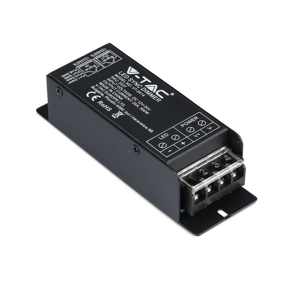 V-TAC Kontroler do Taśm LED Ściemnianych Port RJ45 z Pilotem (Maks. 300W)